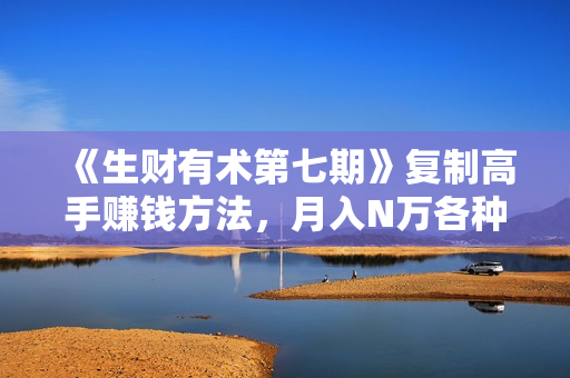 《生财有术第七期》复制高手赚钱方法，月入N万各种赚钱方法复盘