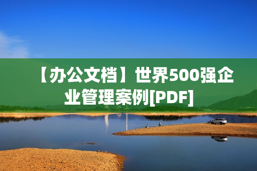 【办公文档】世界500强企业管理案例[PDF]