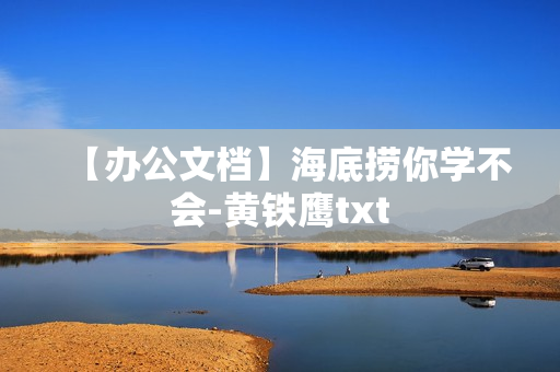 【办公文档】海底捞你学不会-黄铁鹰txt