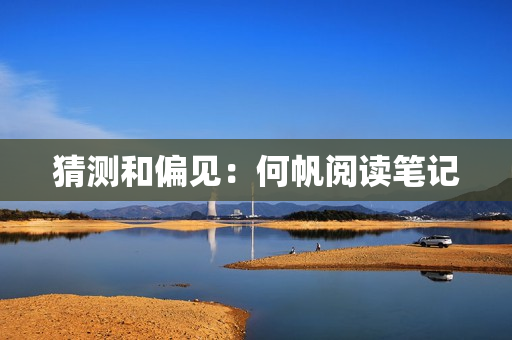 猜测和偏见：何帆阅读笔记