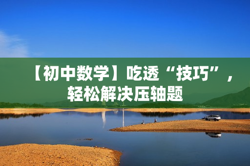 【初中数学】吃透“技巧”，轻松解决压轴题