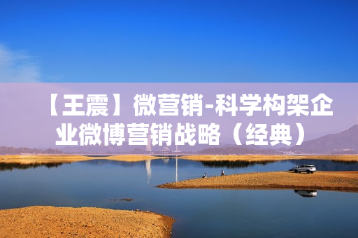 【王震】微营销-科学构架企业微博营销战略（经典）