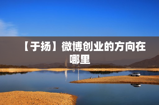 【于扬】微博创业的方向在哪里