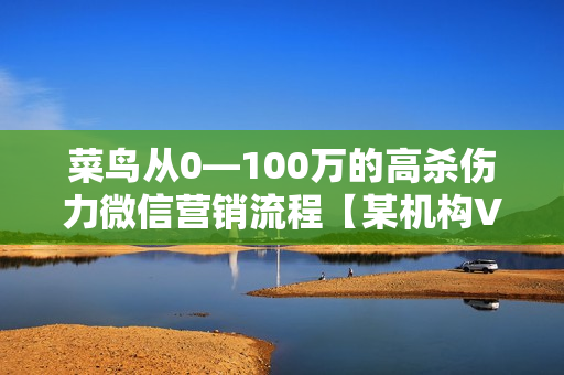 菜鸟从0—100万的高杀伤力微信营销流程【某机构VIP课程-售价千元】