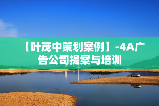 【叶茂中策划案例】-4A广告公司提案与培训