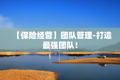 【保险经营】团队管理-打造最强团队！