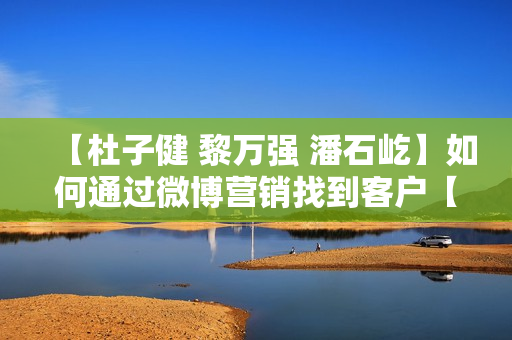 【杜子健 黎万强 潘石屹】如何通过微博营销找到客户【高清】