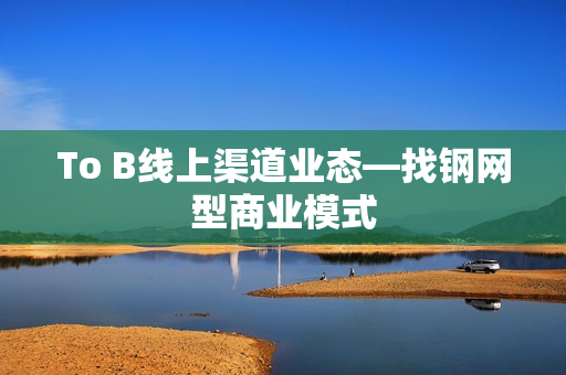 To B线上渠道业态—找钢网型商业模式