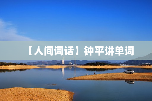 【人间词话】钟平讲单词