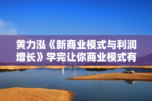 黄力泓《新商业模式与利润增长》学完让你商业模式有了新的认识
