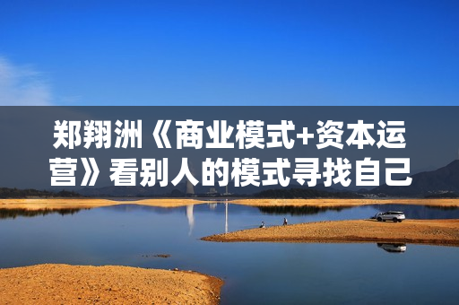 郑翔洲《商业模式+资本运营》看别人的模式寻找自己机会
