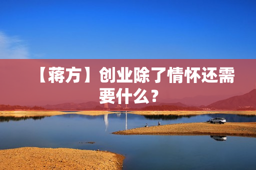 【蒋方】创业除了情怀还需要什么？