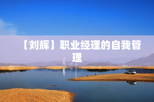 【刘辉】职业经理的自我管理
