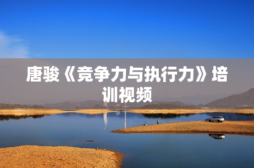 唐骏《竞争力与执行力》培训视频