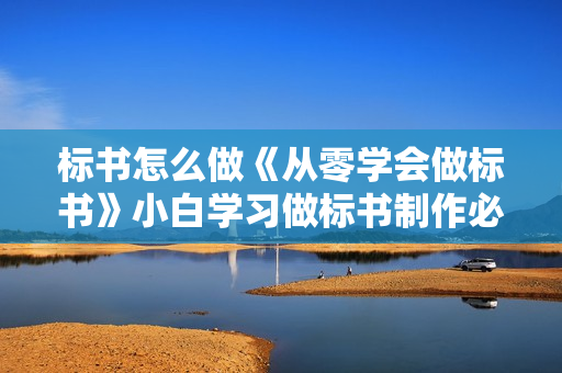 标书怎么做《从零学会做标书》小白学习做标书制作必修
