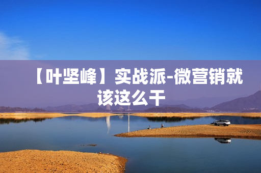 【叶坚峰】实战派-微营销就该这么干