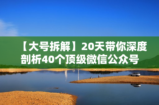 【大号拆解】20天带你深度剖析40个顶级微信公众号