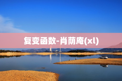 复变函数-肖荫庵(xl)
