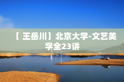 【 王岳川】北京大学-文艺美学全23讲