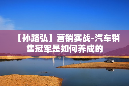 【孙路弘】营销实战-汽车销售冠军是如何养成的