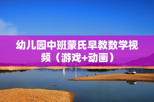 幼儿园中班蒙氏早教数学视频（游戏+动画）