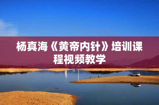 杨真海《黄帝内针》培训课程视频教学