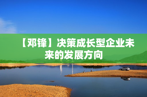 【邓锋】决策成长型企业未来的发展方向