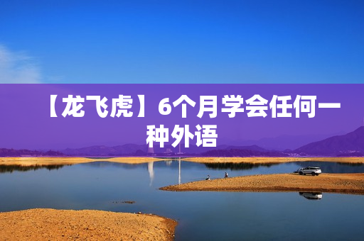 【龙飞虎】6个月学会任何一种外语
