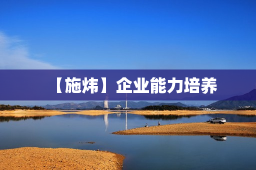 【施炜】企业能力培养
