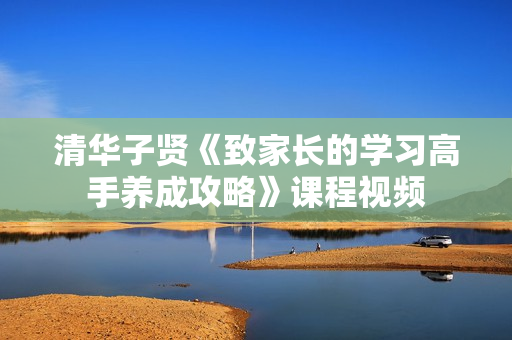 清华子贤《致家长的学习高手养成攻略》课程视频