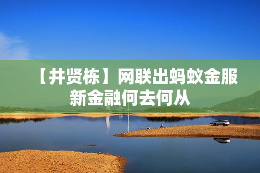 【井贤栋】网联出蚂蚁金服新金融何去何从