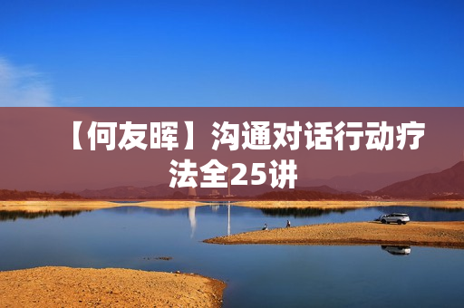 【何友晖】沟通对话行动疗法全25讲