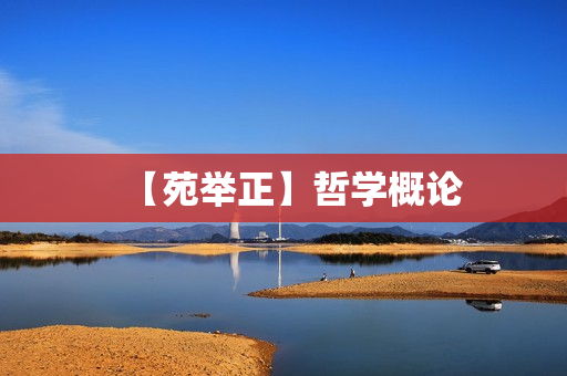 【苑举正】哲学概论