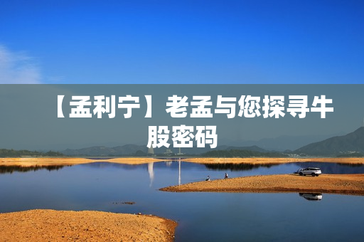 【孟利宁】老孟与您探寻牛股密码