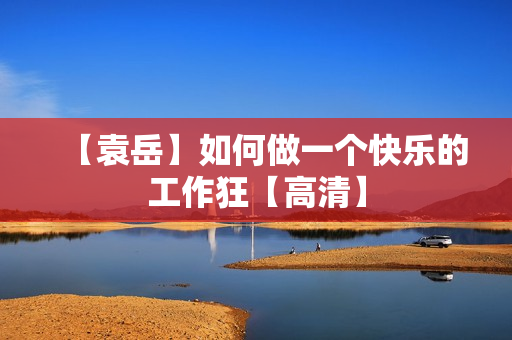 【袁岳】如何做一个快乐的工作狂【高清】