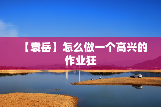 【袁岳】怎么做一个高兴的作业狂
