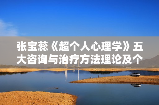 张宝蕊《超个人心理学》五大咨询与治疗方法理论及个案演示课程视频