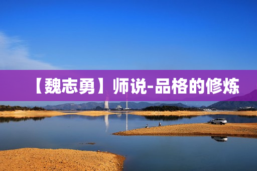 【魏志勇】师说-品格的修炼