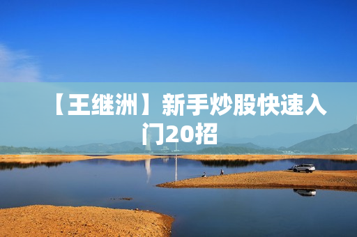 【王继洲】新手炒股快速入门20招
