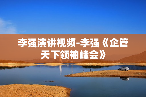 李强演讲视频-李强《企管天下领袖峰会》