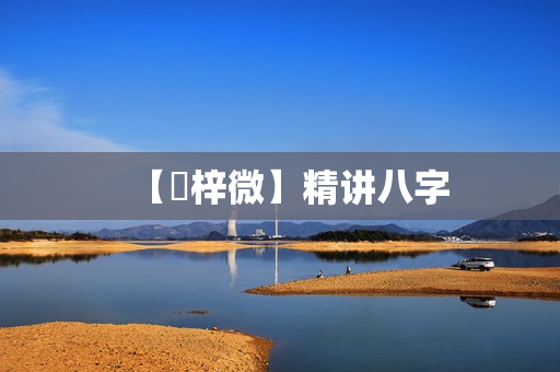 【黃梓微】精讲八字