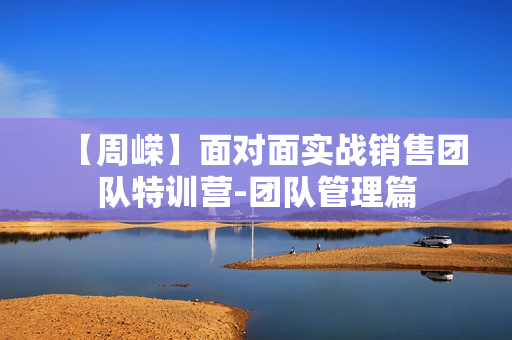 【周嵘】面对面实战销售团队特训营-团队管理篇