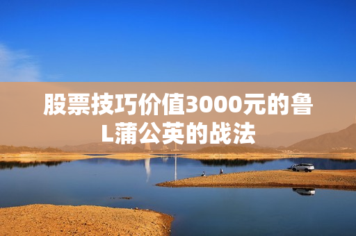 股票技巧价值3000元的鲁L蒲公英的战法