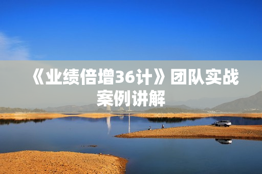 《业绩倍增36计》团队实战案例讲解