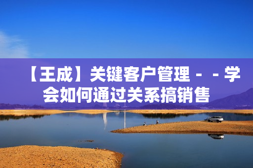 【王成】关键客户管理－－学会如何通过关系搞销售