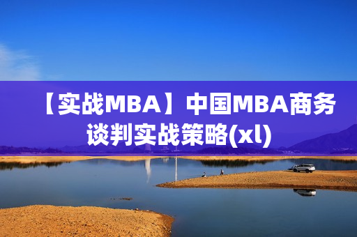 【实战MBA】中国MBA商务谈判实战策略(xl)