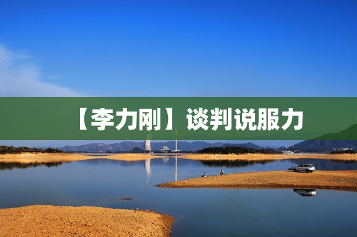 【李力刚】谈判说服力