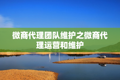 微商代理团队维护之微商代理运营和维护
