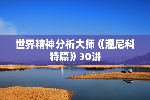 世界精神分析大师《温尼科特篇》30讲