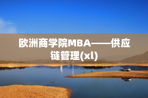 欧洲商学院MBA——供应链管理(xl)